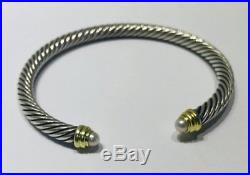 14K Solid Yellow Gold & Sterling Silver David Yurman Classic Cable Bracelet