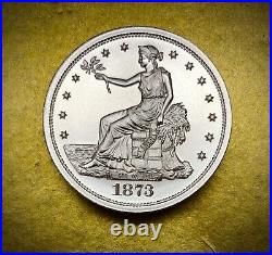 1873-CC Trade Dollar Round in Solid. 999 Silver (Bullion)