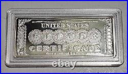 1878 $100 Monroe Solid Silver Ingot 1.5ozt American Mint