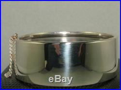 1884 VICTORIAN 9 ct GOLD ON SOLID SILVER HINGED BANGLE BRACELET 29 g EXCELLENT