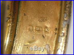 1884 VICTORIAN SOLID STERLING SILVER BUCKLE BANGLE BRACELET 9 carat GOLD FINISH
