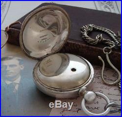 1885 Solid Silver Key Wind, Key Set 18 Size Elgin Pocket Watch SERVICED