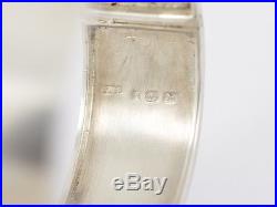 1885 Sterling Silver Victorian Bangle Solid Hinged Bracelet 925 Antique M50