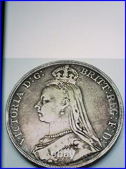 1892 Crown Victoria Jubilee Head Sterling Silver Coin 925 Solid Silver Bullion