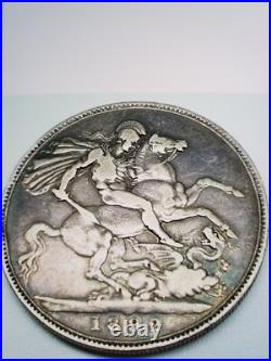1892 Crown Victoria Jubilee Head Sterling Silver Coin 925 Solid Silver Bullion