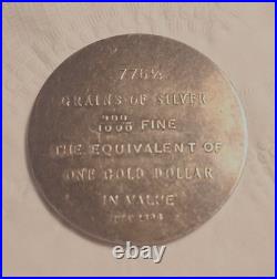 1896 Tiffany & Co. 776 1/3 grains silver token, Sign, Andrew Wallace 1896
