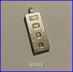 1912 London Sterling Silver Ingot Pendants 30.5 grams Antique