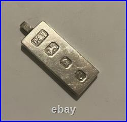 1912 London Sterling Silver Ingot Pendants 30.5 grams Antique