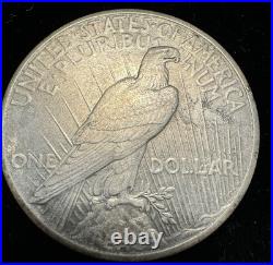 1928 Peace Silver Dollar. Key Date. Solid XF Detail. Rare Philadelphia Issue