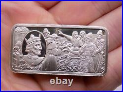 1972 English Solid Silver Ingot Bar William The Conqueror 1066-1087. 68 grams