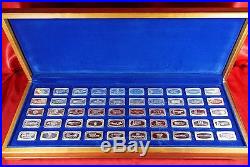 1972 Franklin Mint Solid Sterling Silver Bank Ingots Complete Set Of 50 States