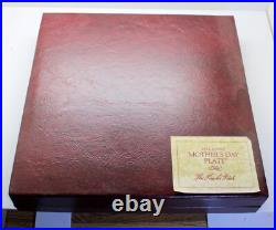 1972 Lincoln Mint Mother's Day Plate Solid Sterling Silver 925, Dog with Pups