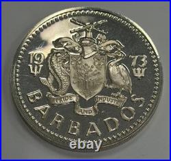 1973 Barbados Uk Trafalgar Square Fountain $5 Coin Authenticity unknown