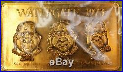 1973 Watergate Solid Bronze Limited Edition Scarce Bar Uncirculated with COA