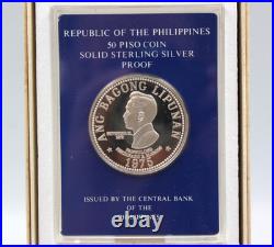 1975 Philippines 50 PISO Commemorative Proof Coin- Solid Sterling Silver