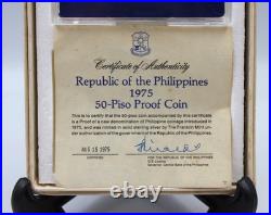 1975 Philippines 50 PISO Commemorative Proof Coin- Solid Sterling Silver