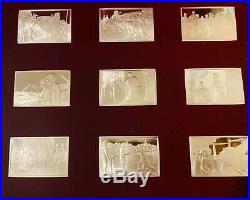 1976 Elizabeth Our Queen Boxed Set of 25 Solid Silver Ingots by Franklin Mint