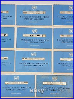 1976 Flags of the United Nations Mini-Ingots Solid Sterling Silver 44 Ingots
