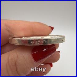 1977 Solid 925 Silver Royal Horse Guards Queens Guards Medal Coin 44.8g