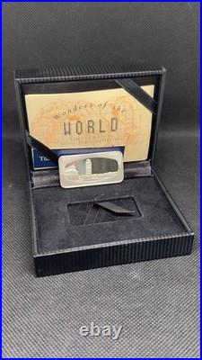 1980s Solid Silver 800 Ingot Leaning Tower of Pisa 0.88 oz Birmingham Box & COA