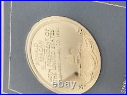 1981 Presidential Eyewitness Medal, Solid Sterling Silver, Reagan, Franklin Mint