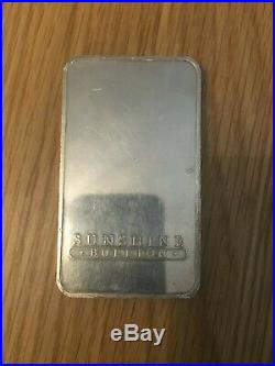 1982 10 Oz Sunshine State Silver Solid Silver Bar 10 Troy Ounce Bullion