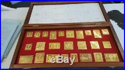 1982 Royal Stamps Of The Empire Collection Solid Silver gold plated with certs