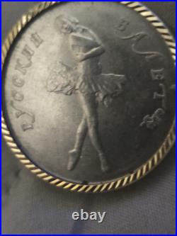 1991 Russian. 999 Palidion Coin With 24 Kt Gold. 8mm Solid Chain With Lobster