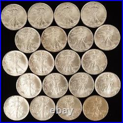 1993 American Silver Eagle Solid Date Roll of 20 Free Shipping USA