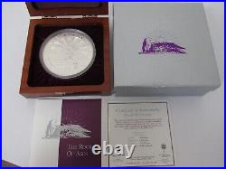 1994 Gibraltar. 999 Silver 40 Crowns Solid as a Rock (40 Tr. Oz.) Pobjoy Mint