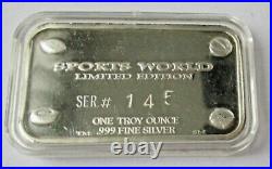 1994 Nba Champs Houston/giants Vintage 1994.999 Solid Silver Art Bar #145/200