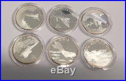 1995 Solid Silver Proof Legendary Aircraft WWII 25 Coin Set Billion Box COA $50