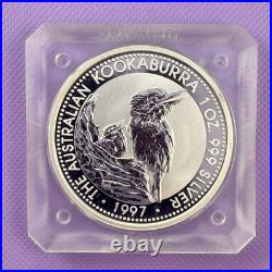1997 Australia Kookaburra Coin BU in Square Perth Capsule