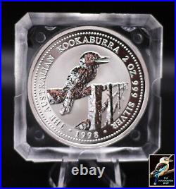 1998 2 oz Silver Kookaburra Perth Mint BU Original Square Capsule