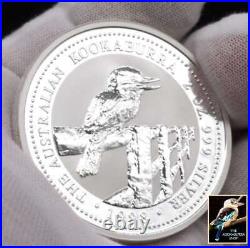 1998 2 oz Silver Kookaburra Perth Mint BU Original Square Capsule