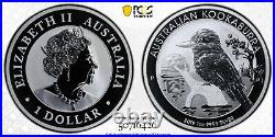 1999 Australia $1 1 Oz Kookaburra Square Penny Privy Perth Money Expo PCGS MS69