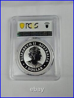 1999 Australia $1 1 Oz Kookaburra Square Penny Privy Perth Money Expo PCGS MS69