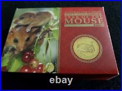 1/10 99.99 Solid gold Perth Mint 2008' Year of the Mouse' Proof