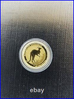 1/10 oz. 9999 Solid gold Australian Kangaroo 2017