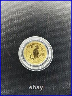1/20.9999 Solid Gold 2016 Year of the Monkey