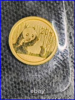 1/20 Oz Gold Panda Coin 2015 999.9 Fine Bullion Solid 24ct Sealed Mint 20 Yuan