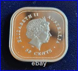 1/2 Oz Fine Silver Proof 1st Australian Kookaburra Square Coin Sigma Verified 1/2 Oz Fine Silver Proof 1st Australian Kookaburra Square Coin Sigma Verified
