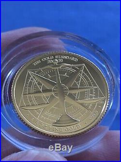 1/4 Oz Solid. 9999 24ct Gold 2020 The Gold Standard Royal Mint Coin