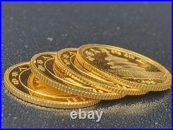 1.55 Gram Solid 24ct Gold Panda Coin Pure (999.9) Fine Bullion RANDOM YEAR