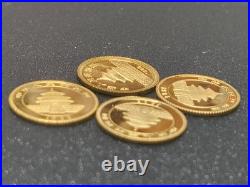 1.55 Gram Solid 24ct Gold Panda Coin Pure (999.9) Fine Bullion RANDOM YEAR