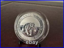 1.5 oz 9999 fine Solid Silver coin Arctic Bear Royal Canadian Mint $5CAD