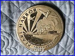 1 AVD Pound of Solid. 999 Silver Honoring Pearl Harbor -T
