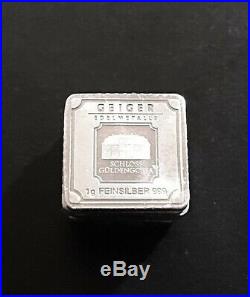 1 Gram Geiger Square Silver Bars FULL MINT SEALED BOX of (30) 1 GRAM SQUARES