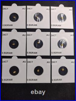 1 Gram Solid 24ct Gold Bars 999.9 Pure Fine Bullion AU Nugget x 2