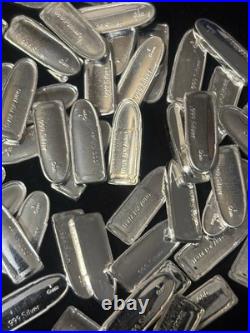 1 Gram Solid Silver Bullet. 999 Fine Lot Of 25